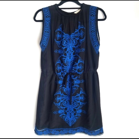 Rebecca Taylor Aztec Sleeveless Embroidered Dress - Picture 2 of 7